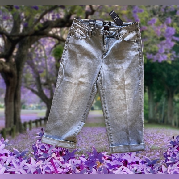 Earl Jean Women's Capri Size 12 Jeans- NWT pockets light blue - Picture 4 of 16